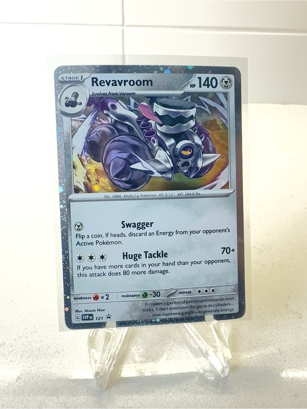 Pokemon TCG Card -  Revavroom [Cosmo Holo] #121 Pokemon Promo